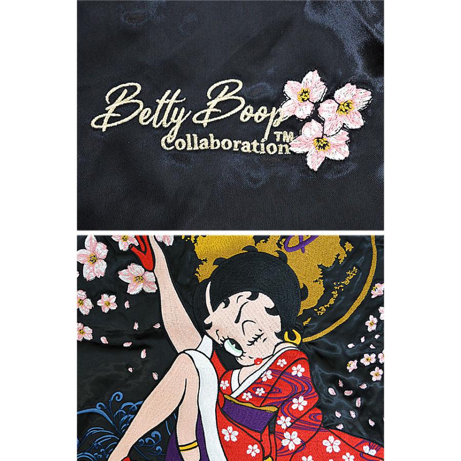 BETTY BOOP×絡繰魂 BETTY桜月夜スカジャン 絡繰魂 223025 和柄 BETTY BOOP×絡繰魂 BETTY桜月夜スカジャン 絡繰魂 223025 和柄