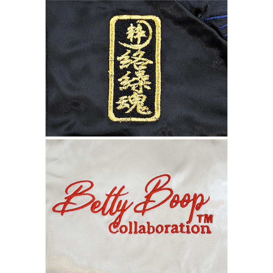 BETTY BOOP×絡繰魂 BETTY桜月夜スカジャン 絡繰魂 223025 和柄 BETTY BOOP×絡繰魂 BETTY桜月夜スカジャン 絡繰魂 223025 和柄