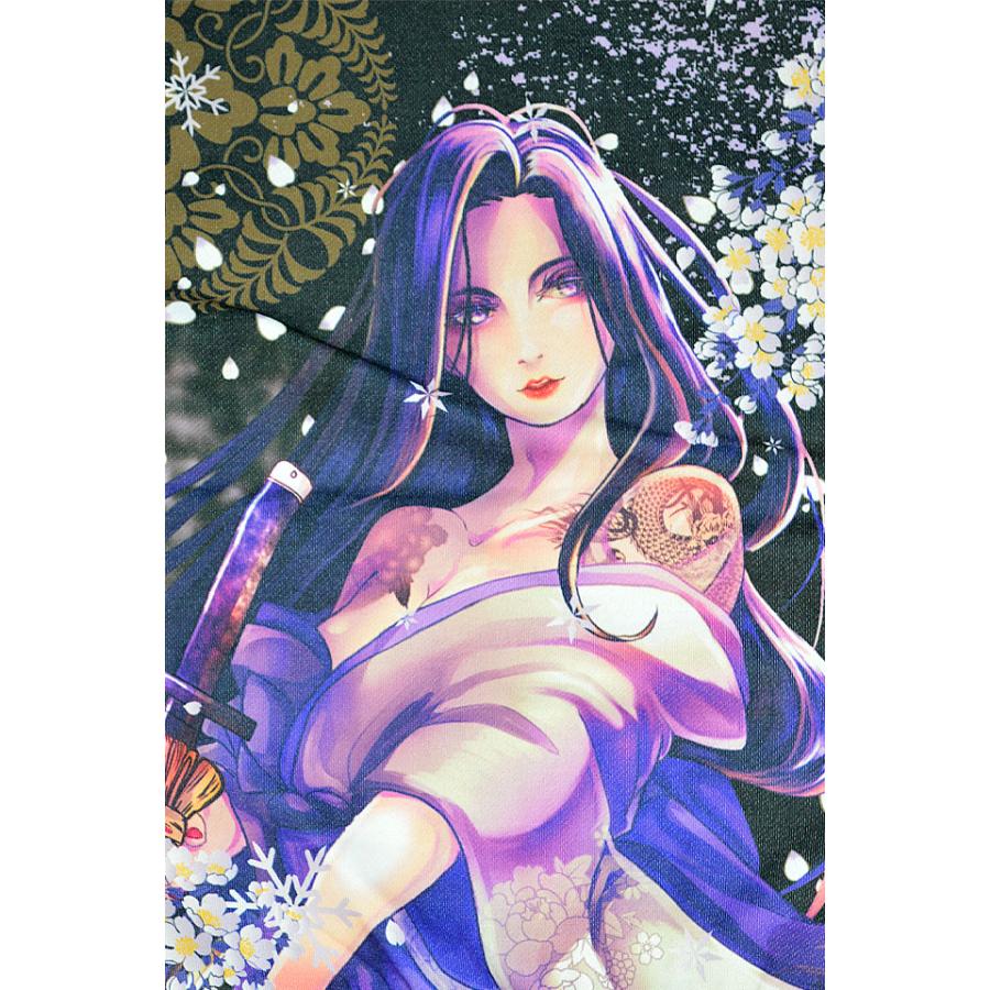 抜刀娘 美麗ジップパーカー 224815 和柄 和風 カラープリント 姉御 