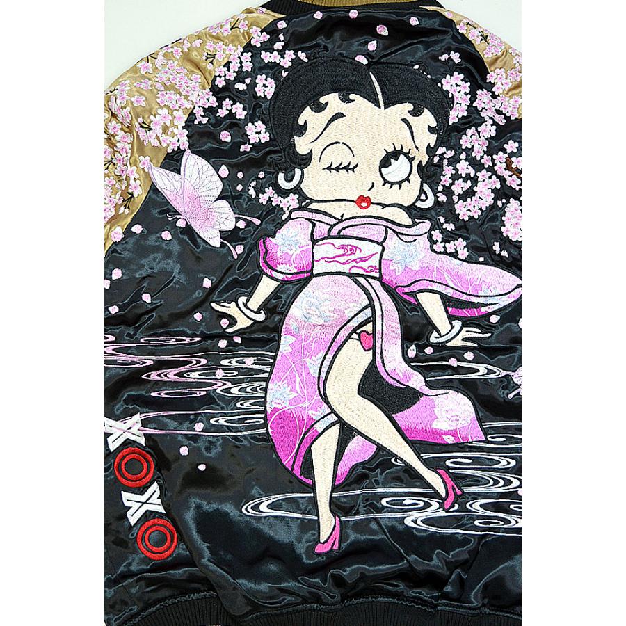 BETTY BOOP×絡繰魂 BETTYスカジャン 絡繰魂 232001 和柄 和風 BETTY BOOP×絡繰魂 BETTYスカジャン 絡繰魂 232001 和柄 和風