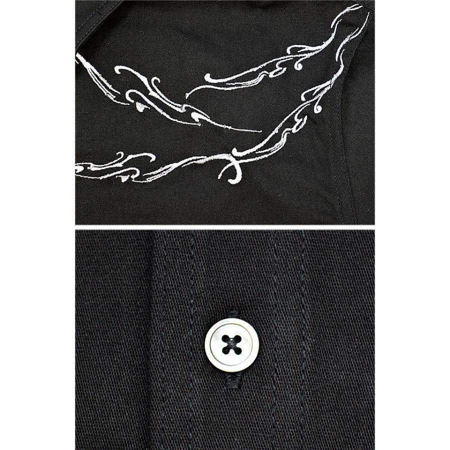 桜流水長袖シャツ 絡繰魂 233082 和柄 和風 刺繍 さくら サクラ からくり 桜流水長袖シャツ 絡繰魂 233082 和柄 和風 刺繍 さくら サクラ