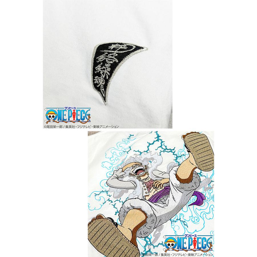 絡繰魂×ONE PIECE モンキー・D・ルフィ ギア5刺繍半袖Tシャツ 絡繰魂 242001 和柄 ワンピース｜sakurastyle｜06