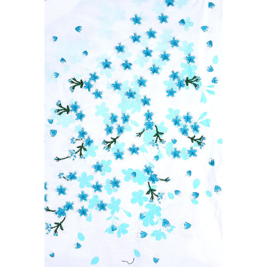 粋 双金鯉半袖Tシャツ 絡繰魂 242074 和柄 和風 刺繍 コイ 桜 サクラ