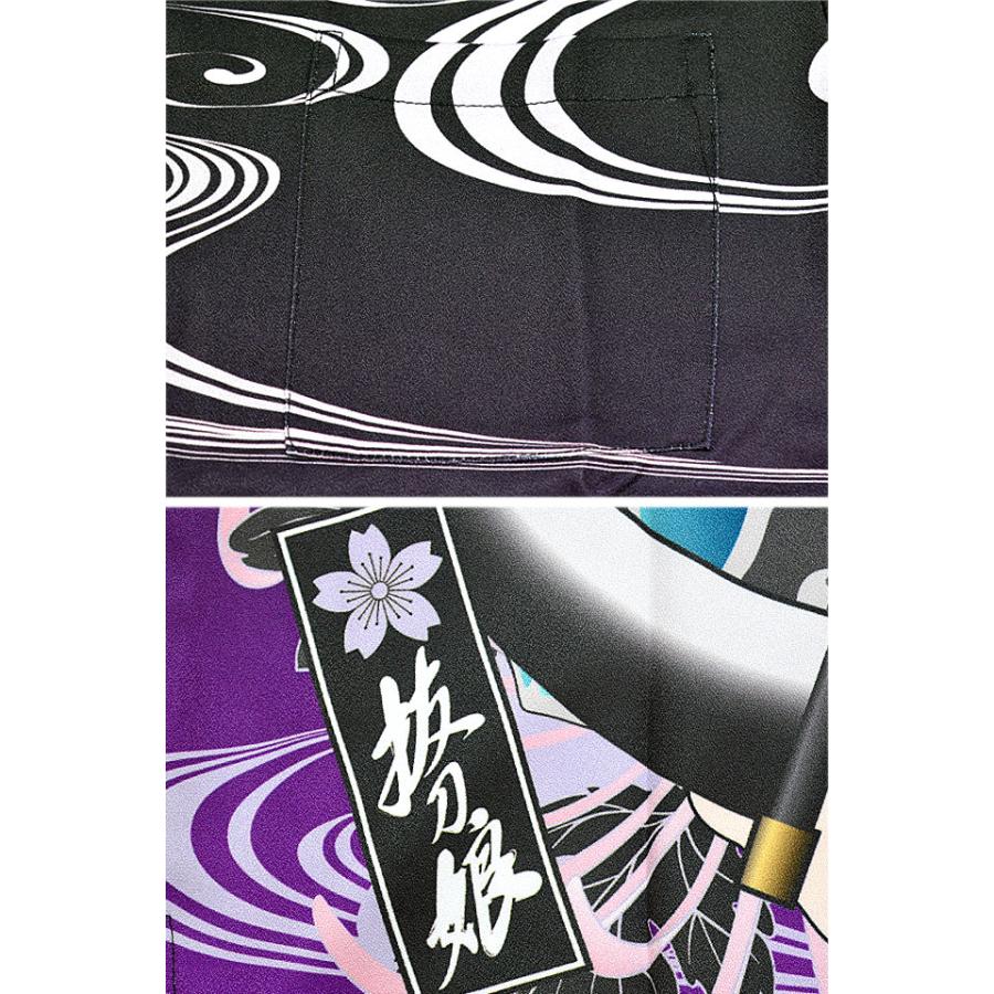 抜刀娘 娘のグラデーションシャツ 242887 和柄 和風 アロハシャツ 着物