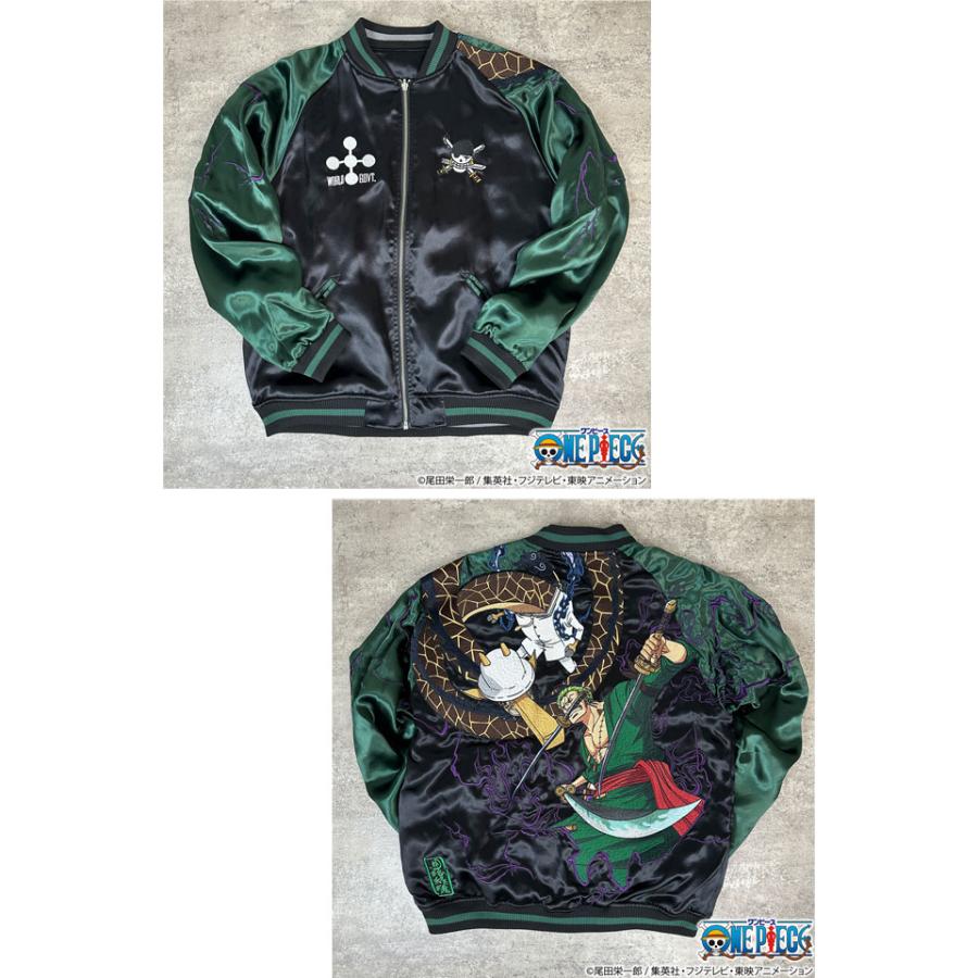 【新品タグ付き】 絡繰魂 × ワンピース リバーシブルスカジャン ゾロVSカク 絡繰魂×ONE PIECE 決戦リバーシブルスカジャン「ゾロVSカク」 絡繰魂