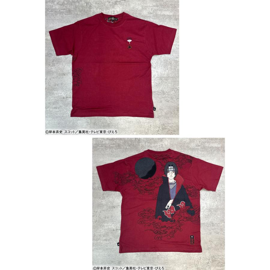 NARUTO×絡繰魂 うちはイタチ半袖Tシャツ 絡繰魂 252015 和柄 和風