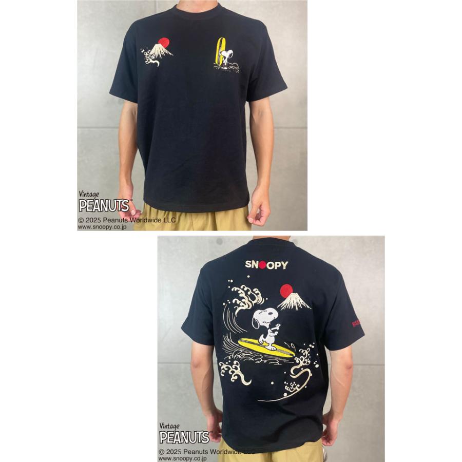 絡繰魂×スヌーピーコラボ JAPAN SURF半袖Tシャツ 絡繰魂 254090 和柄