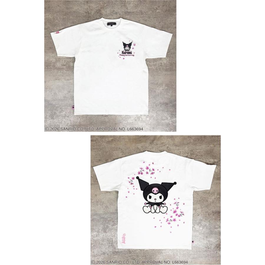 kuromi×絡繰魂コラボ KUROMI SAKURA半袖Tシャツ 絡繰魂 262090 和柄 