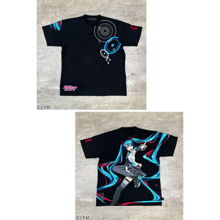 絡繰魂×初音ミク 爆音半袖Tシャツ 絡繰魂 262005 和柄 和風 刺繍 