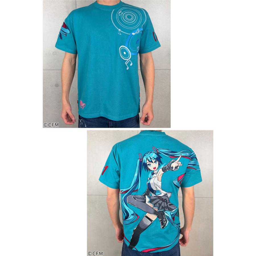 絡繰魂×初音ミク 爆音半袖Tシャツ 絡繰魂 262005 和柄 和風 刺繍 