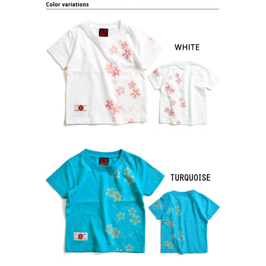 桜キッズ半袖Tシャツ◆京都壬生堂/キッズ/和柄｜sakurastyle｜02