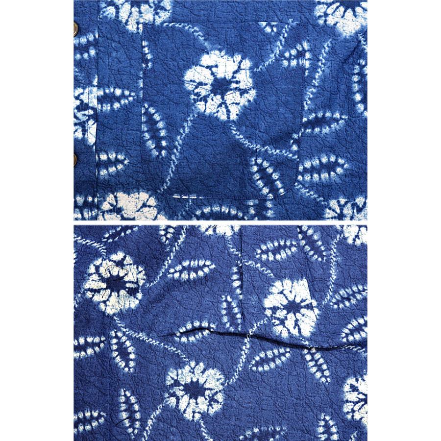 衣櫻 半袖レギュラーシャツ「絞花」 SA-1611 和柄 和風 日本製 国産 総