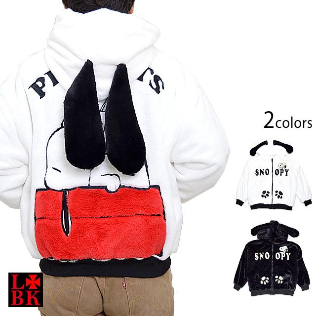 ロウブロウナックル×スヌーピー フェイクファーパーカー ロウブロウ