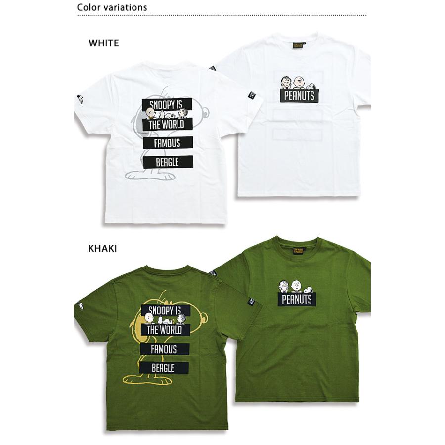 ロウブロウナックル×スヌーピー PEANUTS BOXロゴTee ロウブロウ