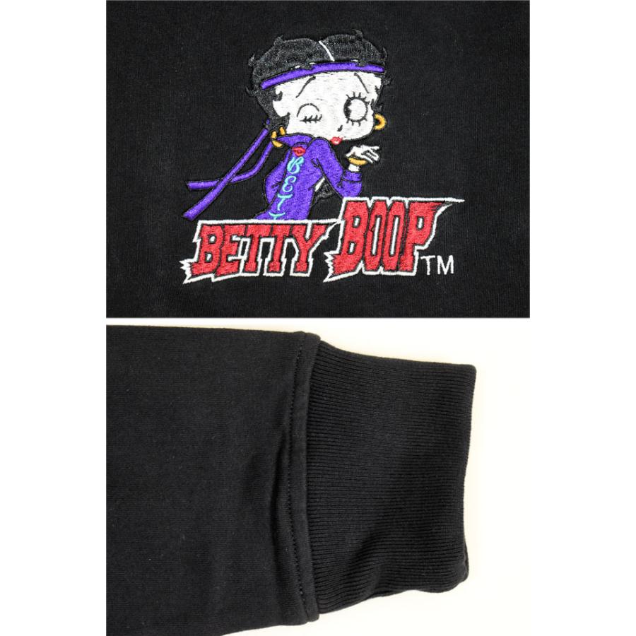 LBK×BETTY 特攻BETTYフルジップスウェットパーカー ロウブロウナックル