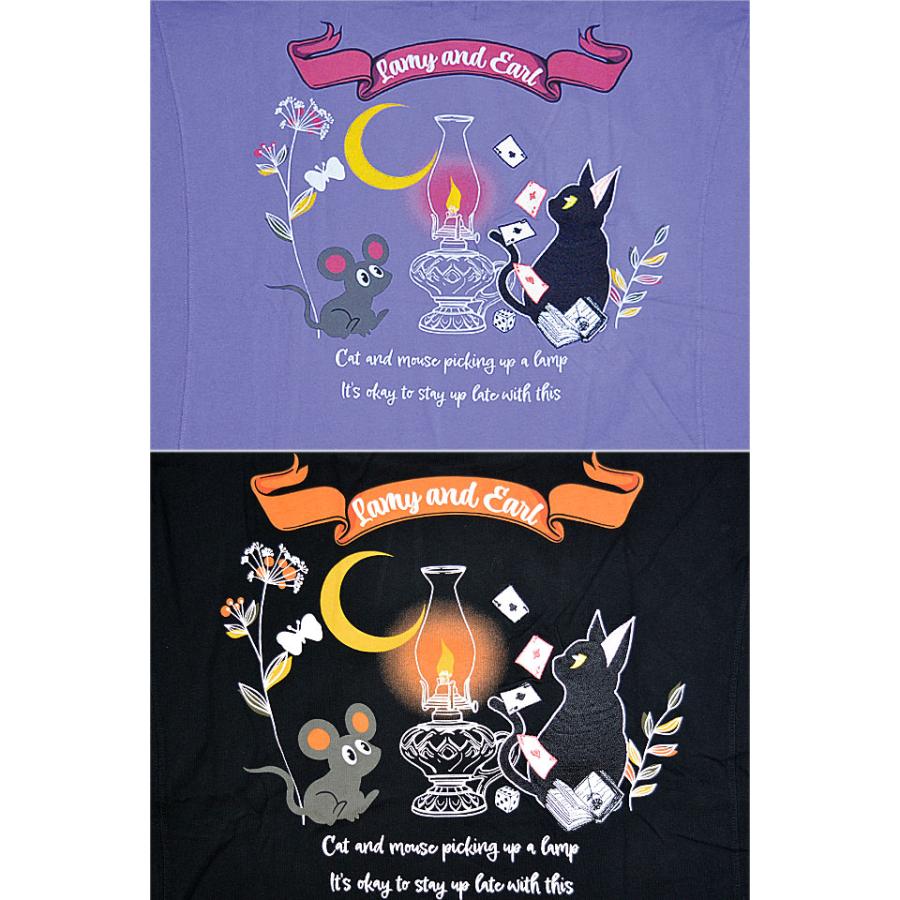 ラミ＆アール「ランプを手に入れた」ドルマンTシャツ LIN レディース AL-75737 黒猫 ネコ ねこ 鼠｜sakurastyle｜06