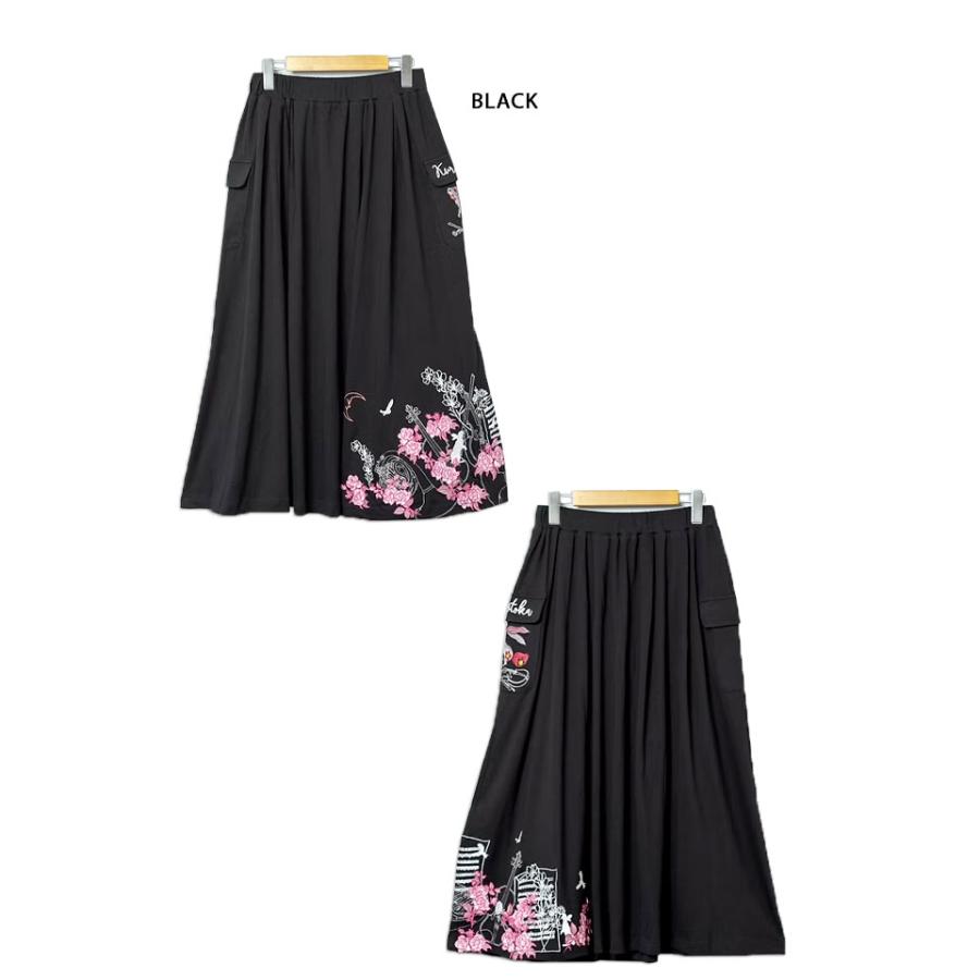 黒菟華 薔薇のバイオリン総刺繍スカート LIN レディース AL-759090 兎