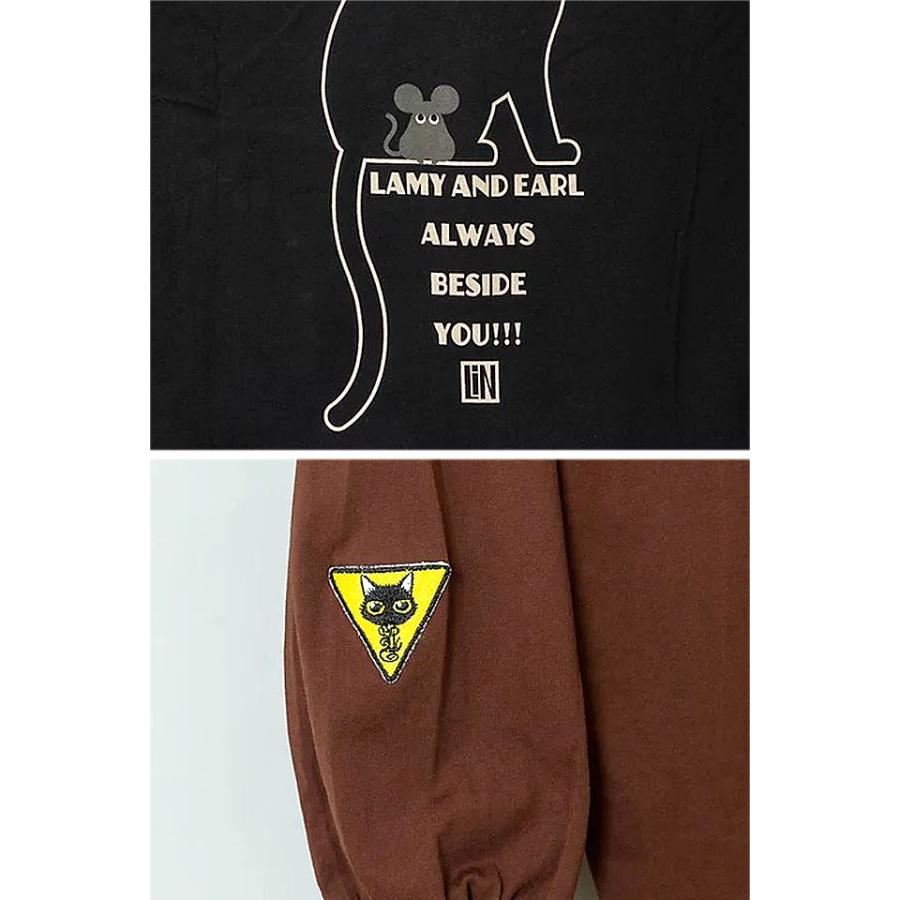 凛としたラミが美しいオーバーサイズロングTシャツ LIN AL-75054 ラミ