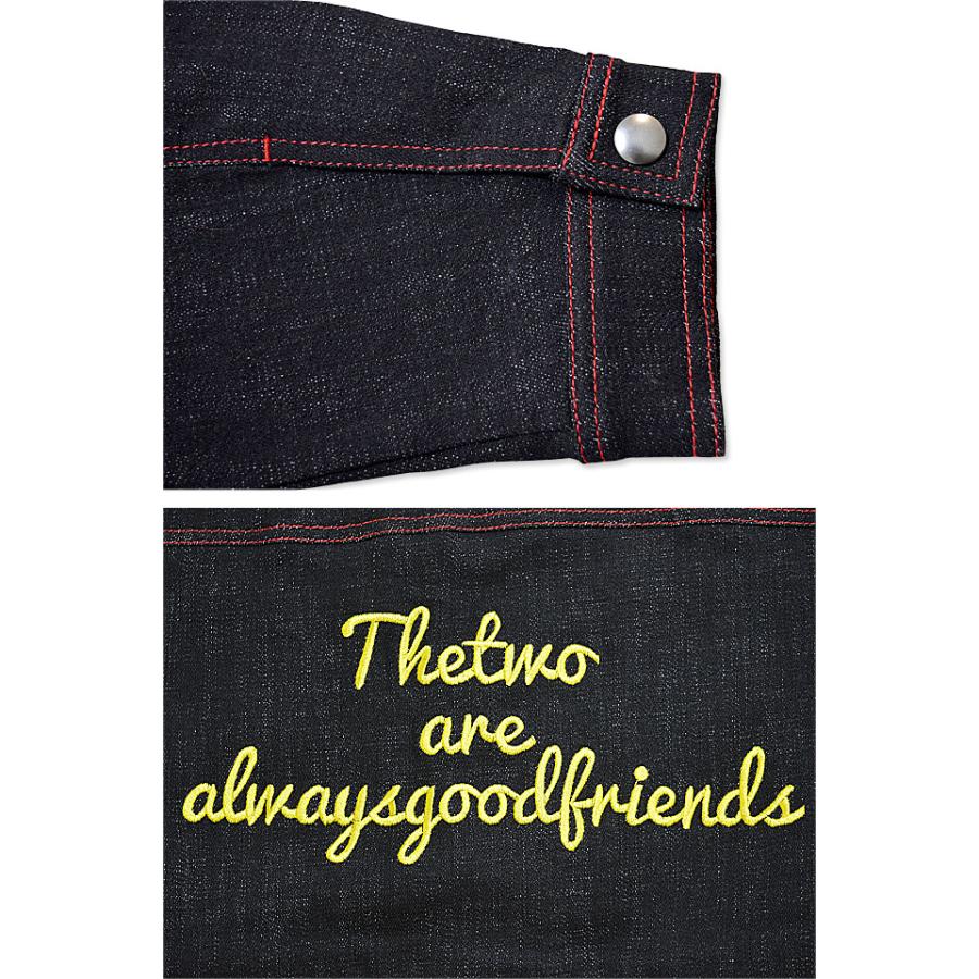 ラミ＆アール デニムカバーオールジャケット LIN AL-75061 黒猫 ネコ