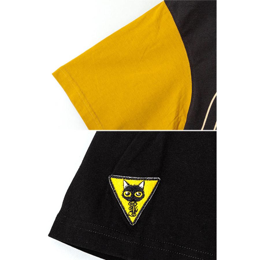 ラミ＆アール レイヤード半袖Tシャツ LIN AL-75053 猫 ねこ 鼠 ネズミ 刺繍 男女兼用 ユニセックス ラミ＆アール レイヤード半袖Tシャツ LIN AL-75053 猫 ねこ 鼠 ネズミ