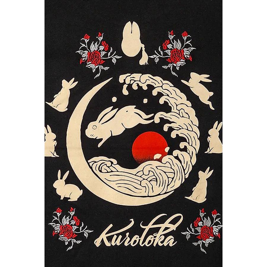 黒菟華 波黒菟華Tシャツ LIN AL-758010 和柄 和風 兎 うさぎ