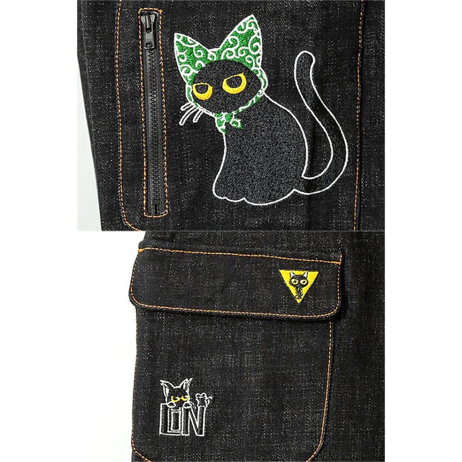 ラミ＆アール 「夜な夜な泥棒」総刺繍デニムパンツ LIN AL-75604