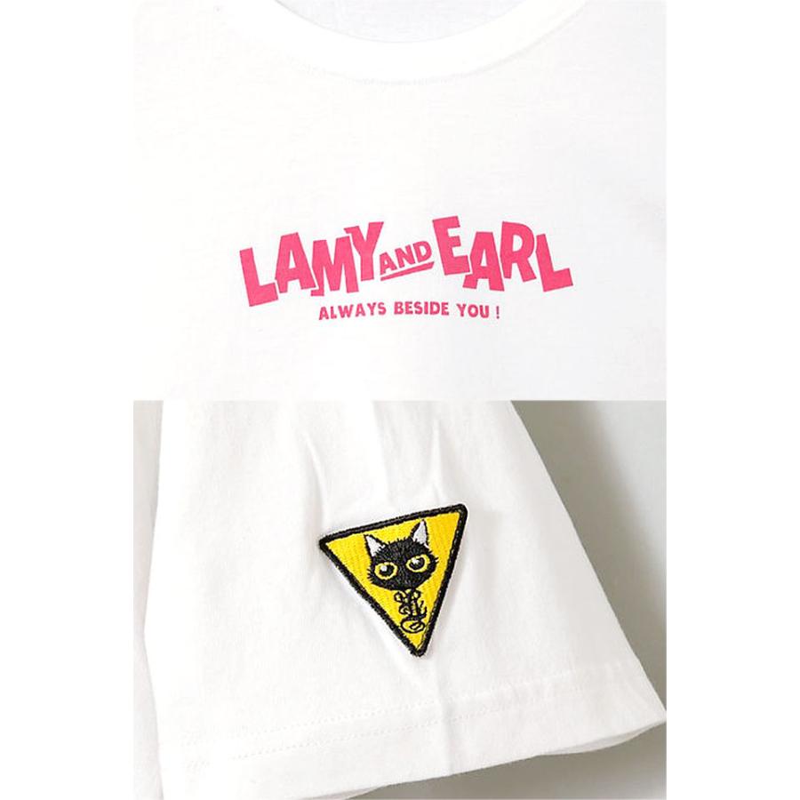 ラミ＆アール「アールは何処に行った？？？」半袖Tシャツ LIN AL-75113 黒猫 ネコ ネズミ 鼠 ラミ＆アール「アールは何処に行った？？？」半袖Tシャツ LIN AL-75113
