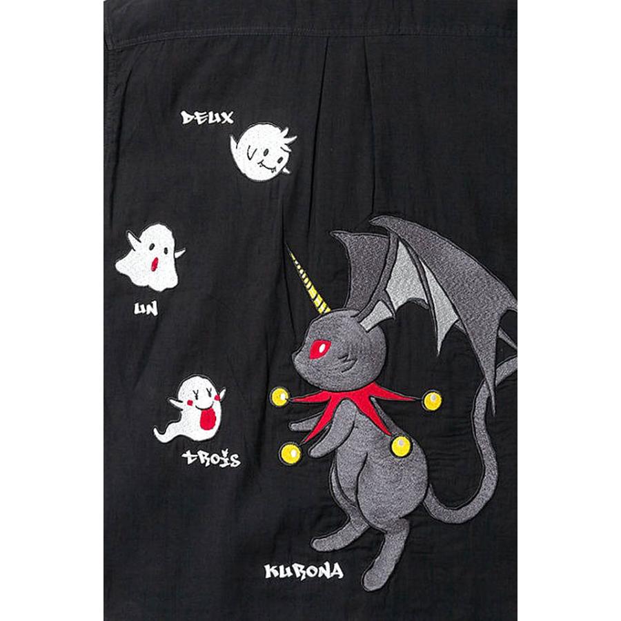 3日まで⭐︎新品未使用⭐︎familiar ⭐︎キャラクター刺繍 Tシャツ　110cm 黒菟華 お化けちゃん名前半袖シャツ LIN AL-757007 和柄 兎