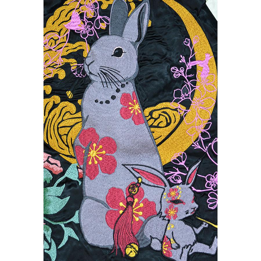 黒菟華 月兎スカジャン LIN AL-756003 和柄 和風 スーベニアジャケット