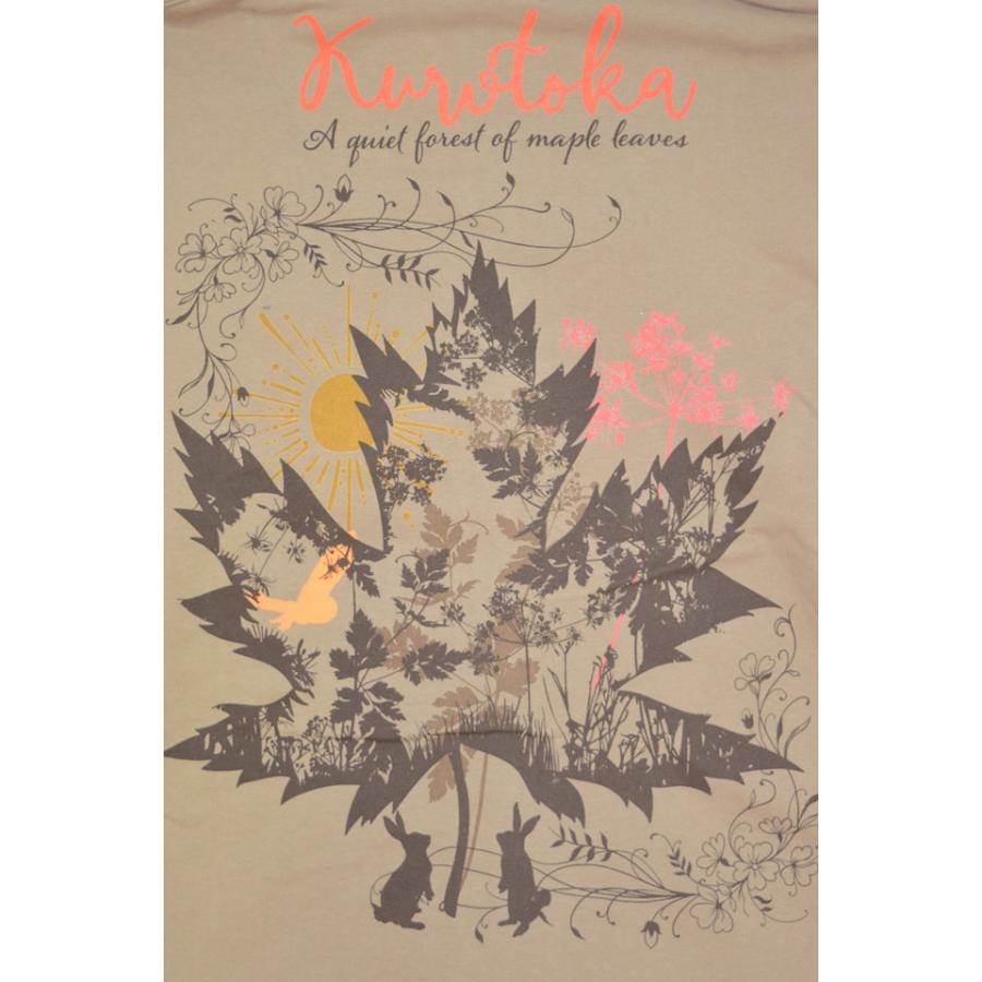 黒菟華 楓の中の静かな森パーカー LIN AL-759084 和柄 うさぎ ウサギ