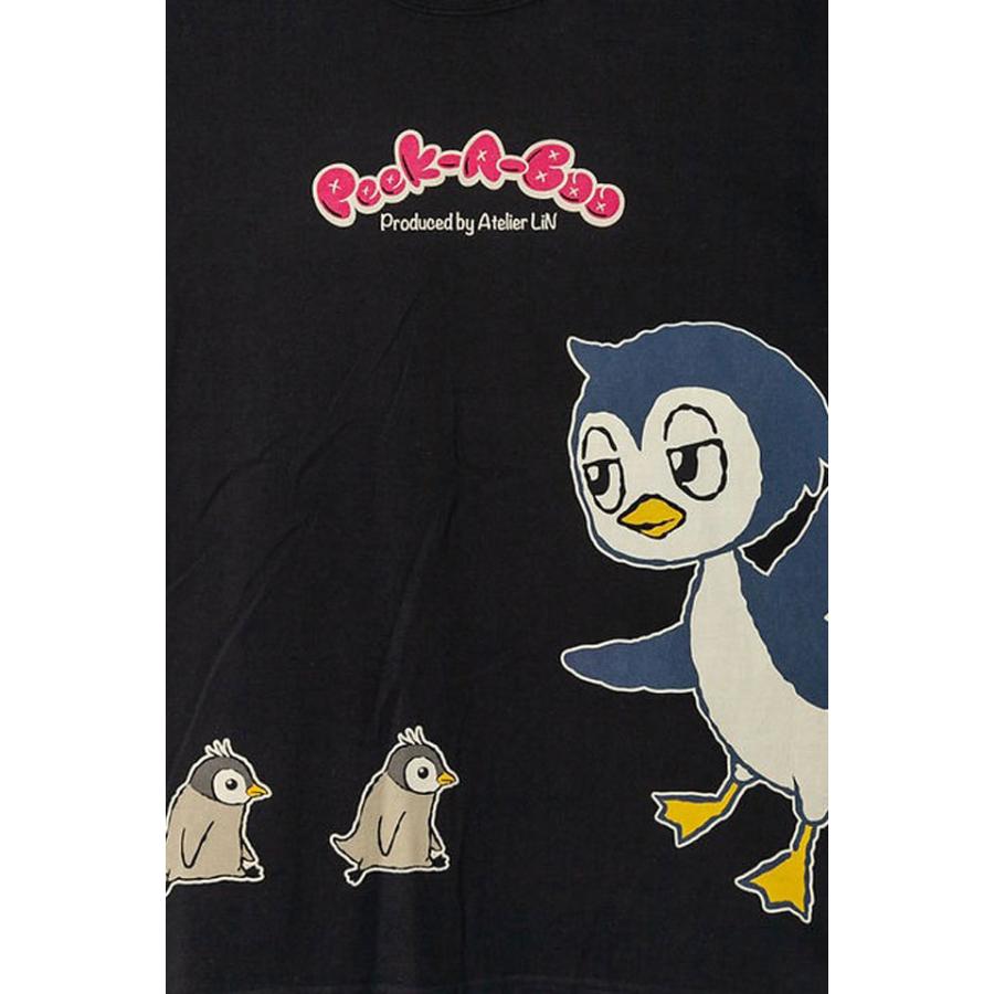 Peek-A-Boo ただいま横断中です半袖Tシャツ LIN AL-75106 ペンギン 熊 クマ