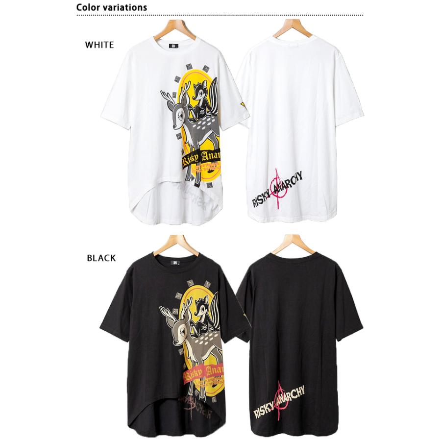 RISKY ANARCHY 半袖BIG長丈Tee LIN AL-75114 ゆったりめ オーバー