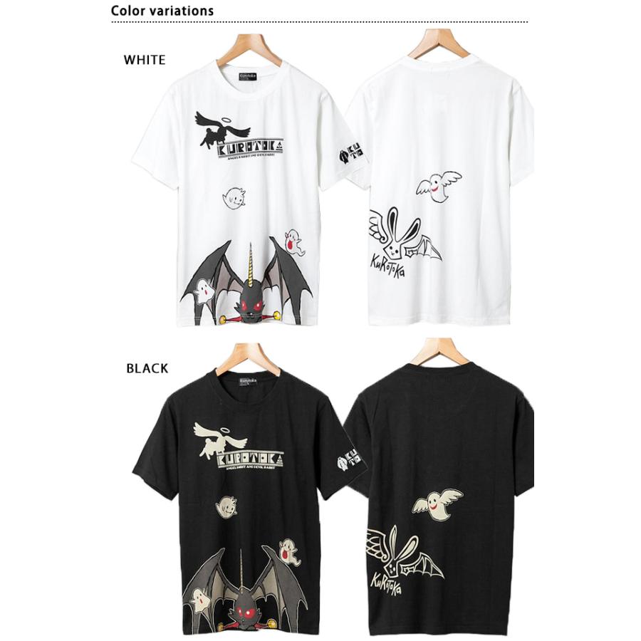 黒菟華 みんな！クロナがこっちを見ているよ半袖Tシャツ LIN AL-757005