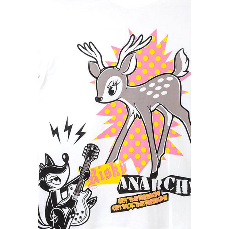 RISKY ANARCHY PUNK na半袖Tシャツ LIN AL-75115 鹿 ユニセックス
