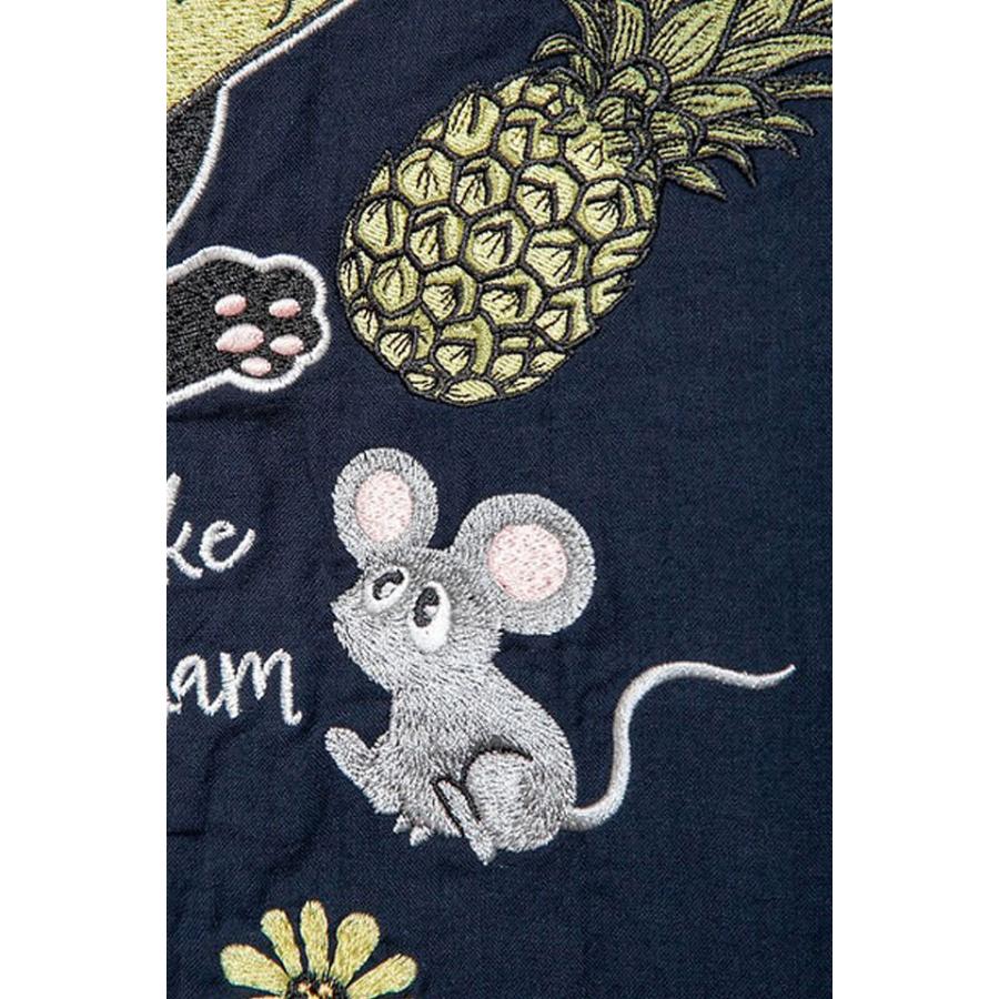 ラミ＆アール 美味しいジャムを作ろう半袖シャツ LIN AL-75772 黒猫