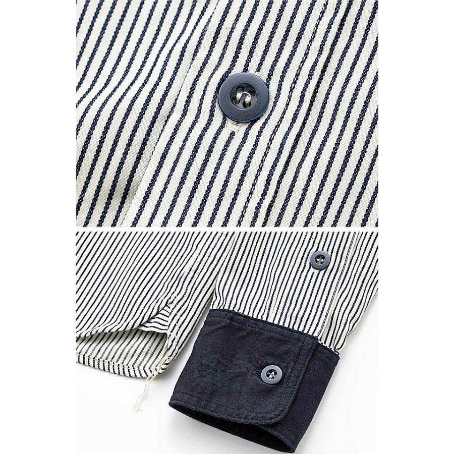 桃太郎ジーンズ（MOMOTARO JEANS） コンビネーションストライプ長袖