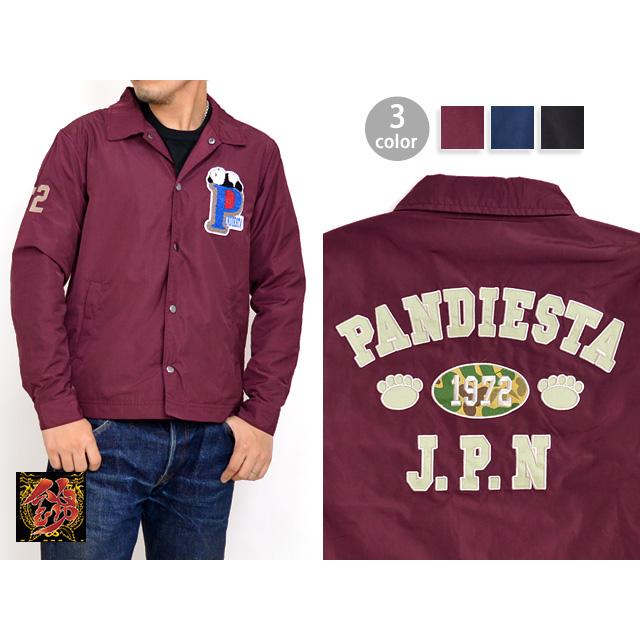 カレッジロゴコーチジャケット PANDIESTA JAPAN パンダ ワッペン 536220 カレッジロゴコーチジャケット PANDIESTA JAPAN パンダ ワッペン