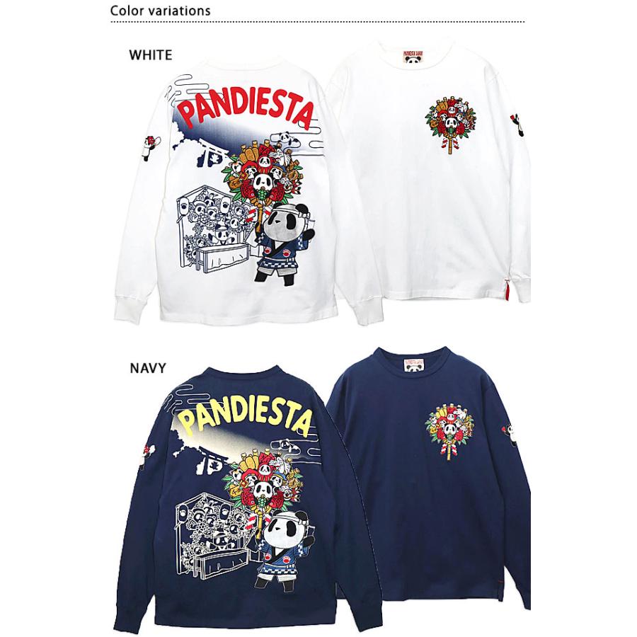 商売繁盛熊猫手ロングTシャツ PANDIESTA JAPAN 533202 パンディエスタ