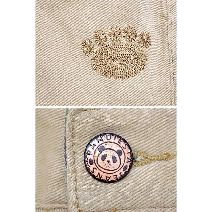 ストレッチツイルスリムストレートパンツ PANDIESTA JAPAN 533650 パンディエスタジャパン パンダ 刺繍 ストレッチツイルスリムストレートパンツ PANDIESTA JAPAN 533650
