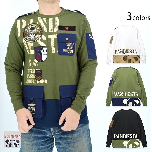ミリタリー切替ロングTシャツ PANDIESTA JAPAN 533204 パンディエスタ 