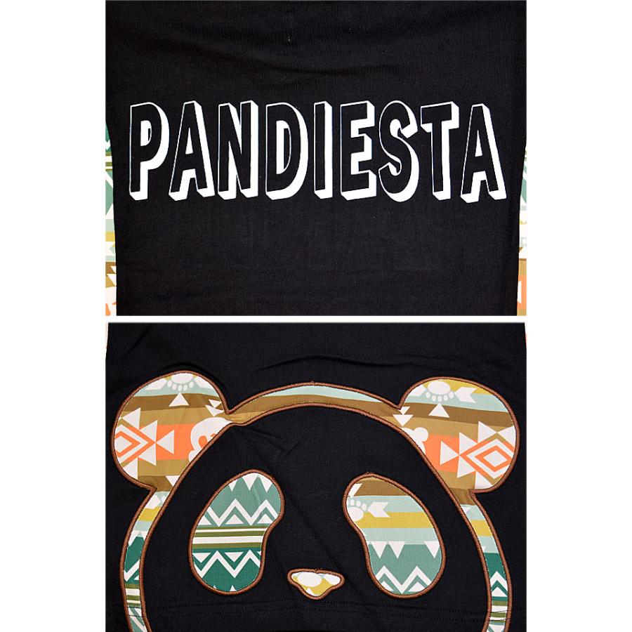 ネイティブパンダ切替BIGロングTシャツ PANDIESTA JAPAN 533953 パンディエスタジャパン ゆったりめ ネイティブパンダ切替BIGロングTシャツ PANDIESTA JAPAN 533953