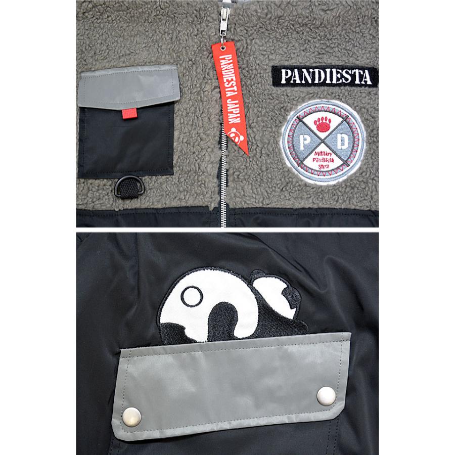 ボア切替袖取り外し2WAYミリタリージャケット  PANDIESTA JAPAN 533956 パンディエスタジャパン パンダ ボア切替袖取り外し2WAYミリタリージャケット PANDIESTA JAPAN 533956