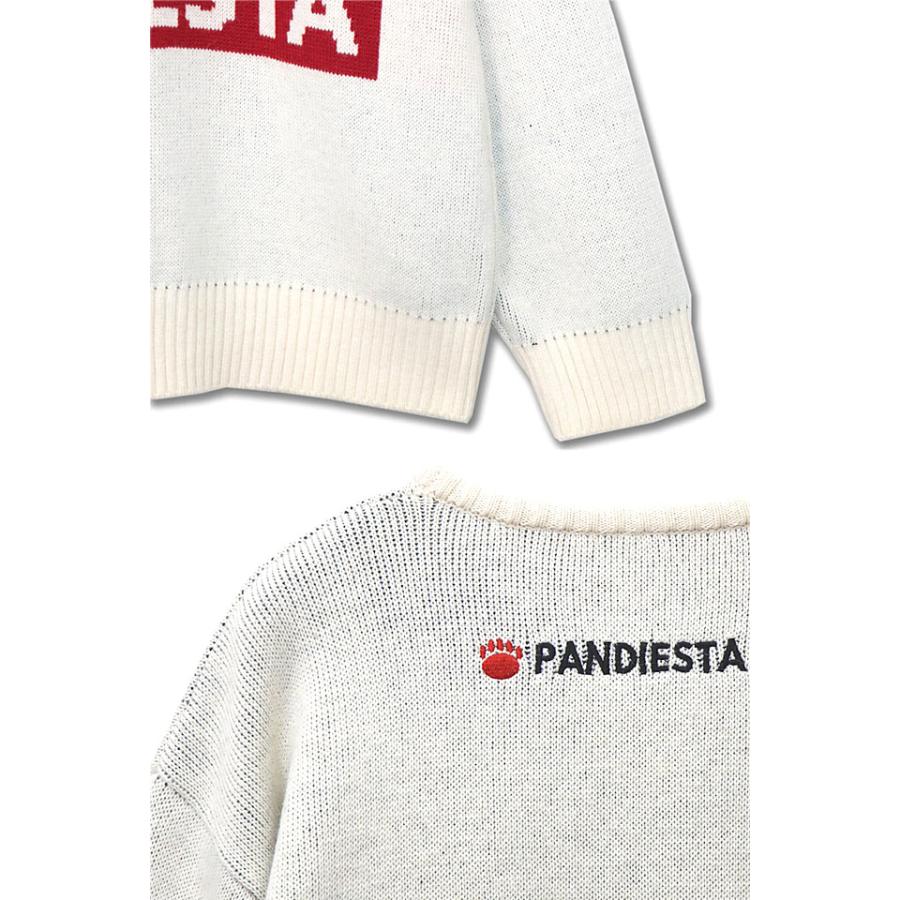 ブランドロゴジャガードクルーニット PANDIESTA JAPAN 533201 パンディ 