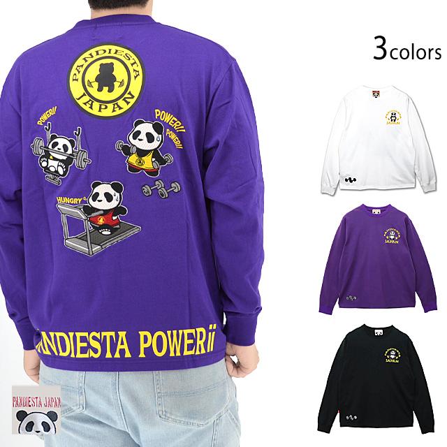 パンディエスタGYM長袖Tシャツ PANDIESTA JAPAN 564850 パンディエスタジャパン パンダ 刺繍 ロングTシャツ パンディエスタGYM長袖Tシャツ PANDIESTA JAPAN 564850 パンディエスタ