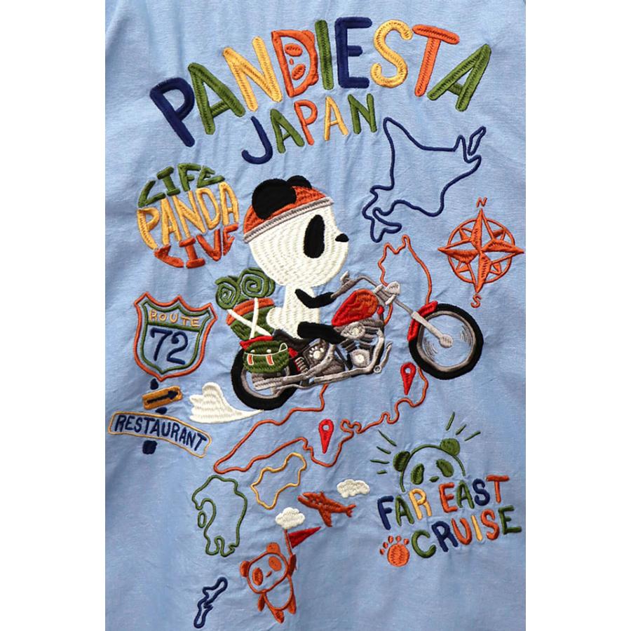 日本縦断トリップパンダシャンブレー長袖シャツ PANDIESTA JAPAN