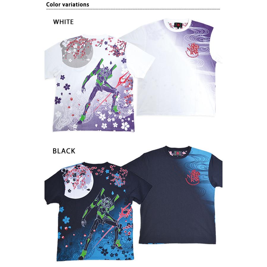EVANGELION×錦 雅桜×初号機半袖Tシャツ 錦 554217 和柄 和風 EVANGELION×錦 雅桜×初号機半袖Tシャツ 錦 554217 和柄 和風