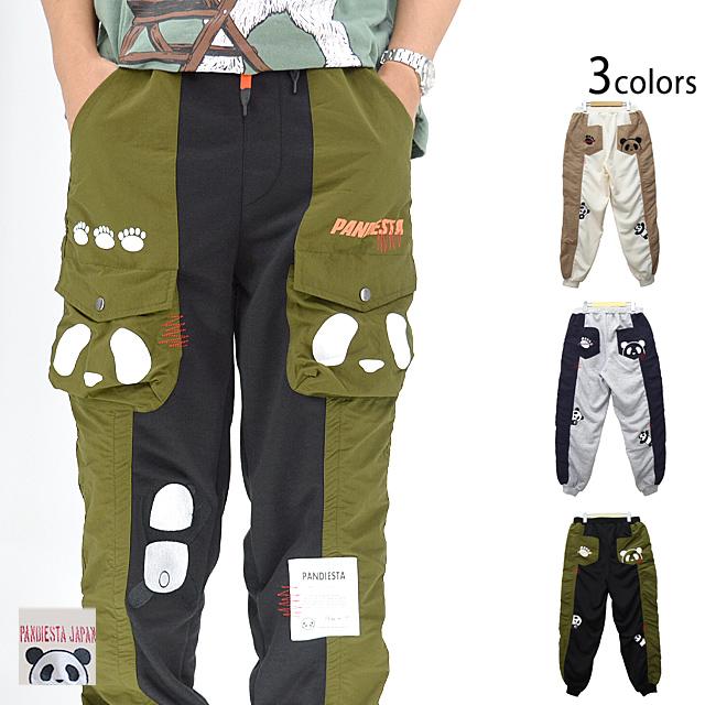 ミリタリーナイロン切替スウェットパンツ PANDIESTA JAPAN 564952 パンディエスタジャパン パンダ イージーパンツ ミリタリーナイロン切替スウェットパンツ PANDIESTA JAPAN 564952