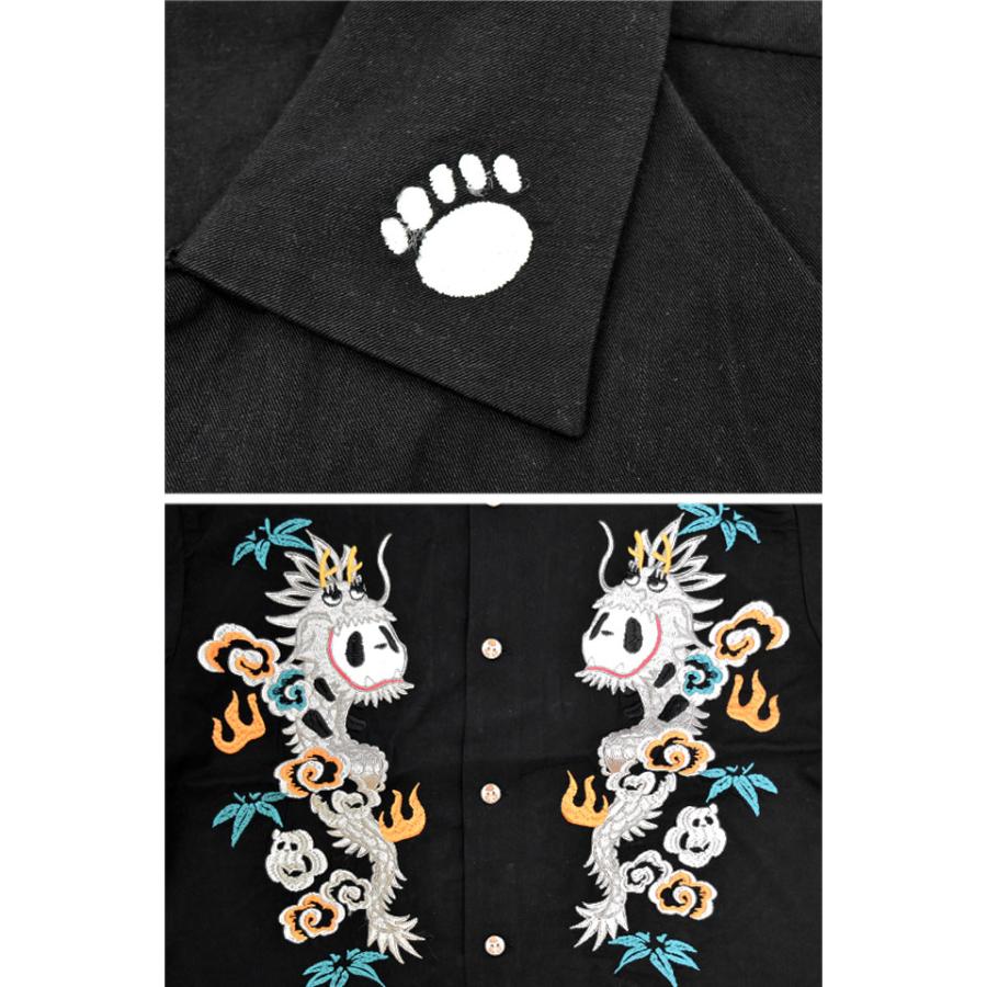 パンドラゴン総刺繍半袖シャツ PANDIESTA JAPAN 585202 パンディエスタ