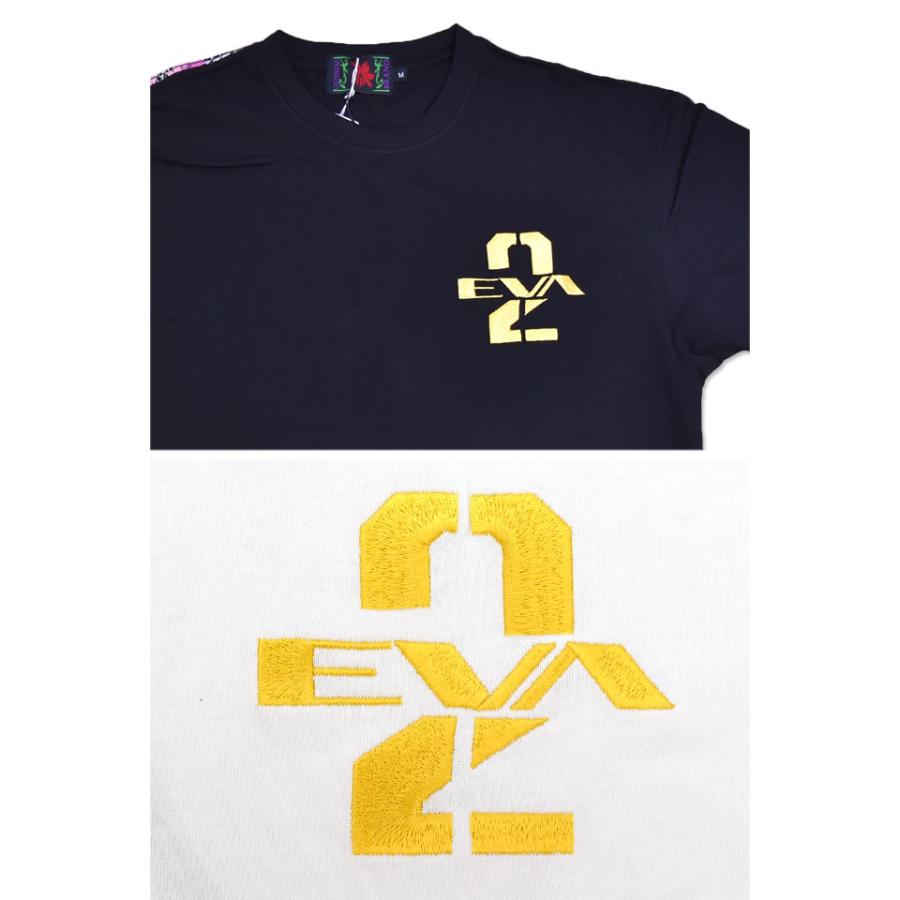 EVANGELION×錦 桜龍2号機半袖Tシャツ 錦 585351 和柄 和風 刺繍 新世紀