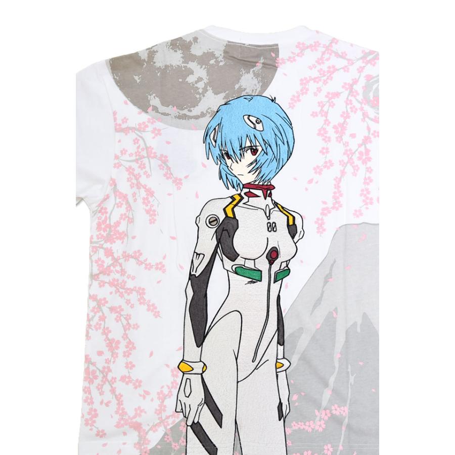 EVANGELION×錦 綾波富士桜半袖Tシャツ 錦 585352 和柄 和風 刺繍
